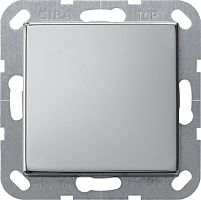 Выключатель кнопочный без рамки Gira System55 1-кл. хром картинка